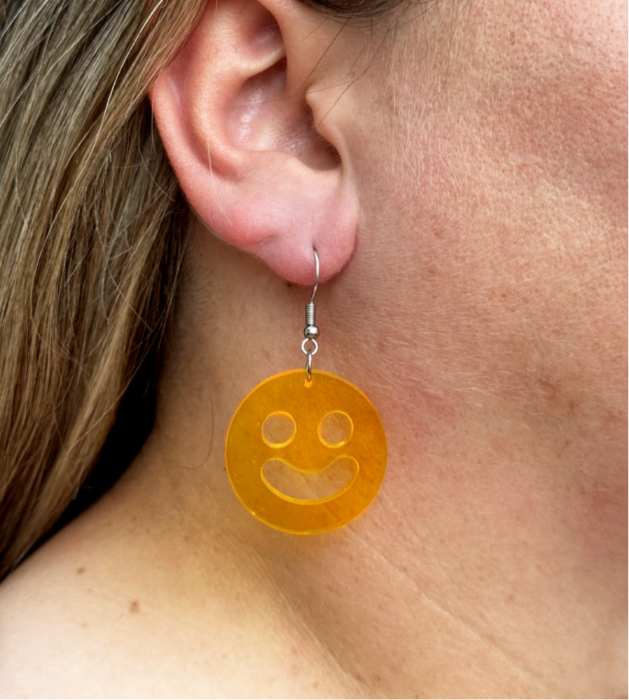 Potato Smiles Earrings 90s Nostalgia Retro Gift