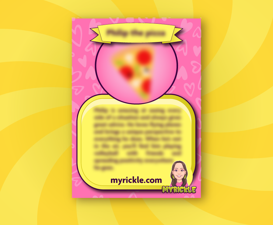 Philip the Pizza Hair Claw Clip Cute Funny Gift