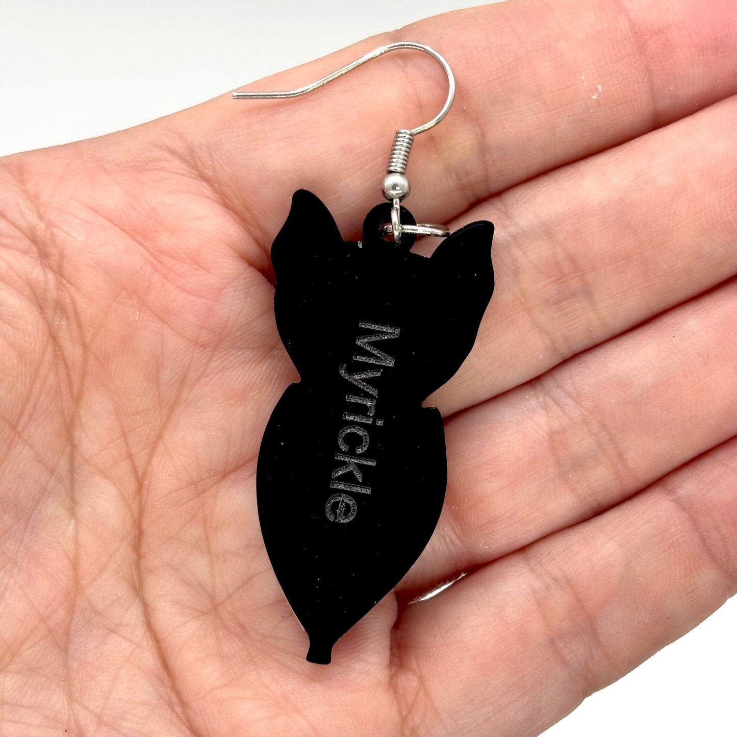 Sleepy Bat Earrings Halloween Spooky Cute Gift