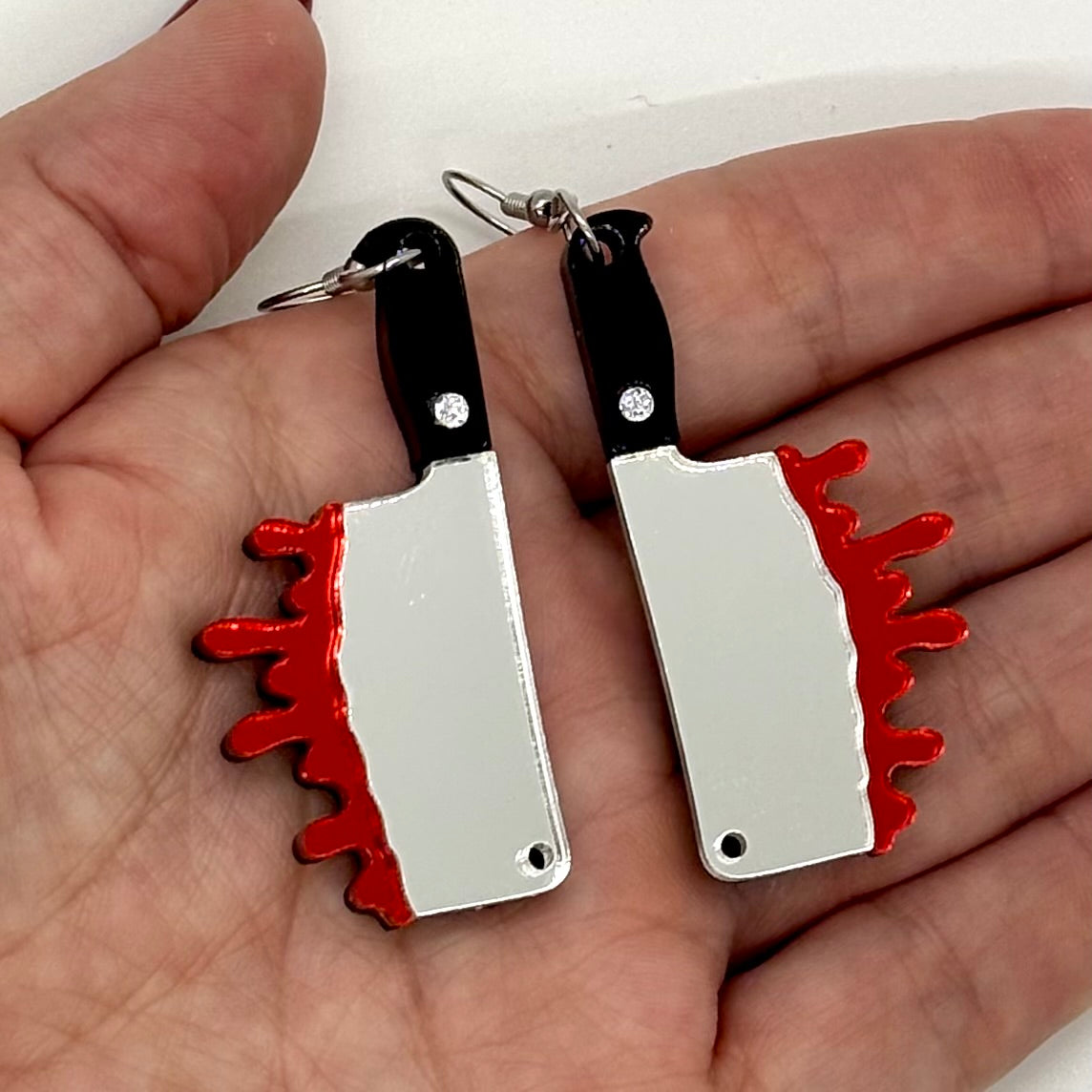 Butcher Knife Earrings Halloween Spooky Gift