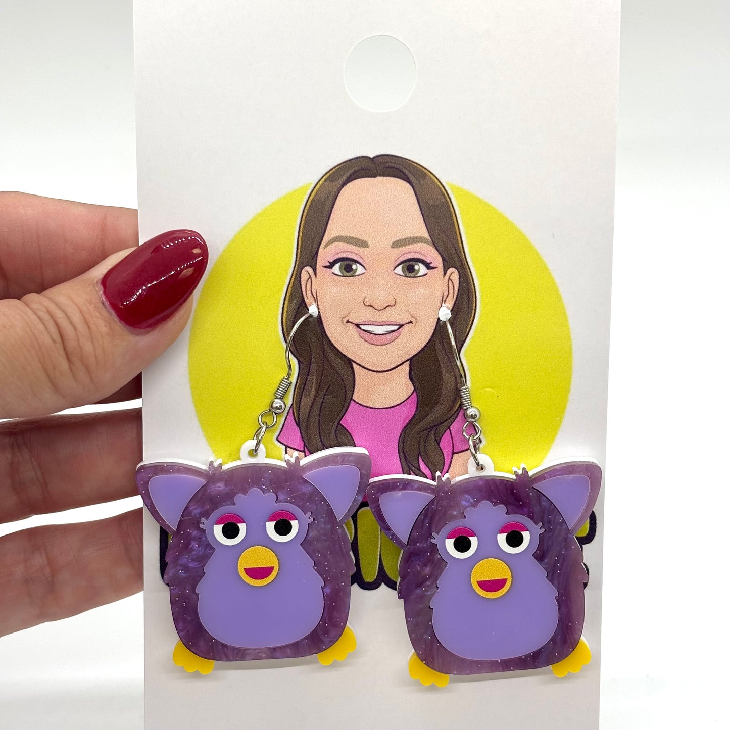 Furby Earrings 90s Nostalgia Retro Cute Gift