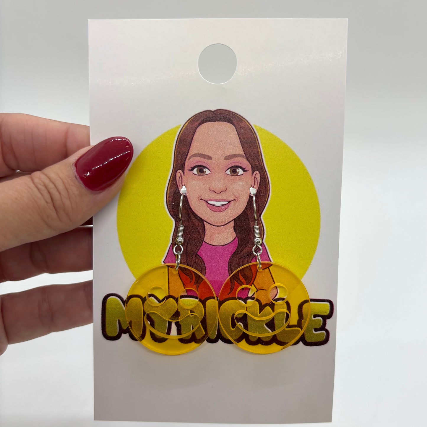 Potato Smiles Earrings 90s Nostalgia Retro Gift