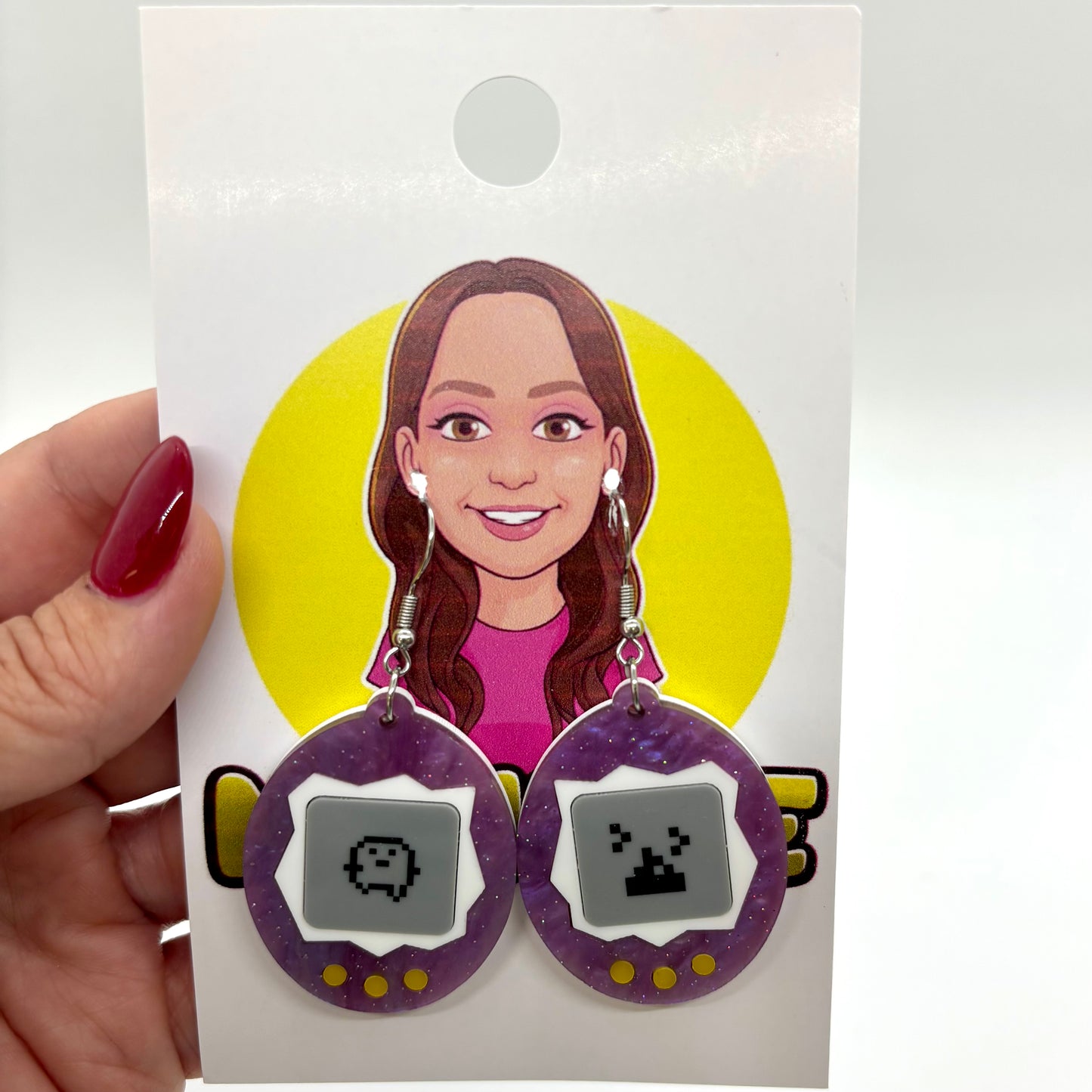 Tamagotchi Earrings 90s Nostalgia Retro Gift