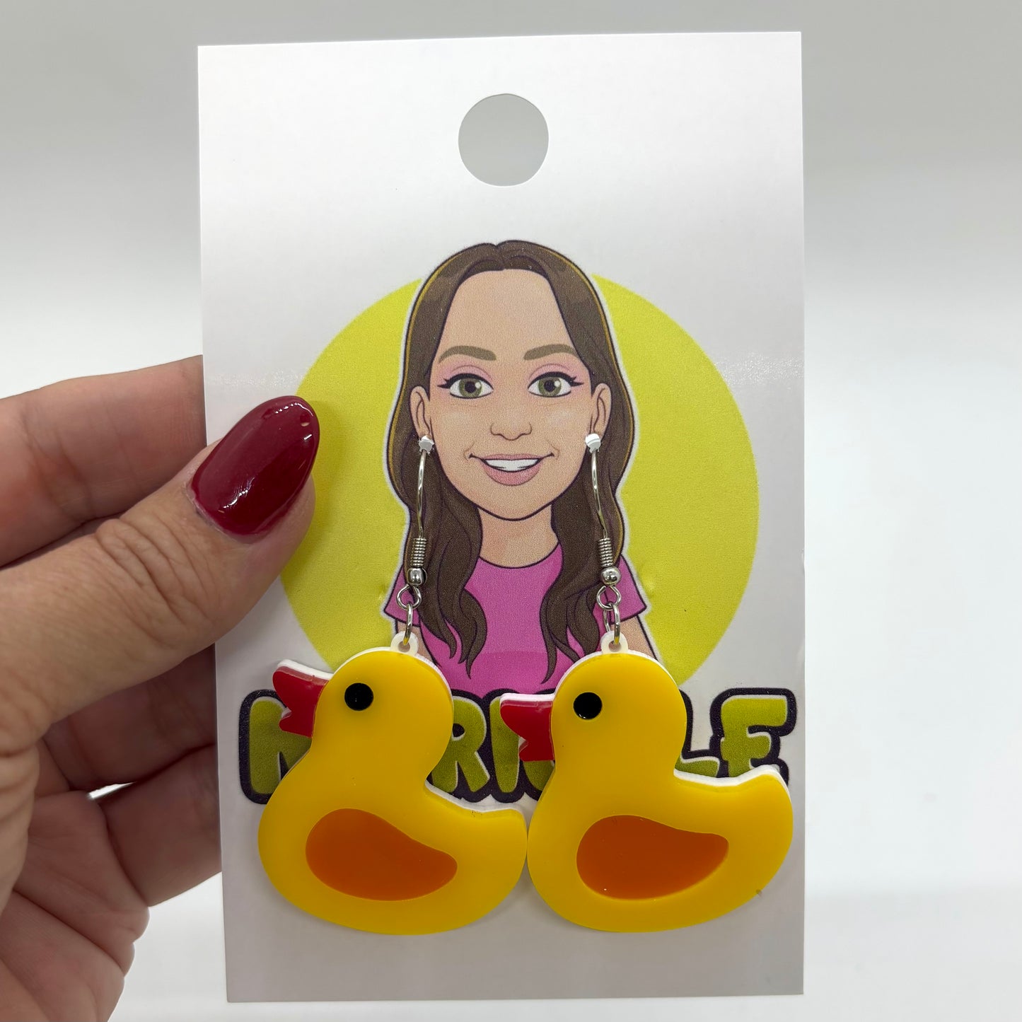 Rubber Ducky Earrings 90s Nostalgia Retro Gift