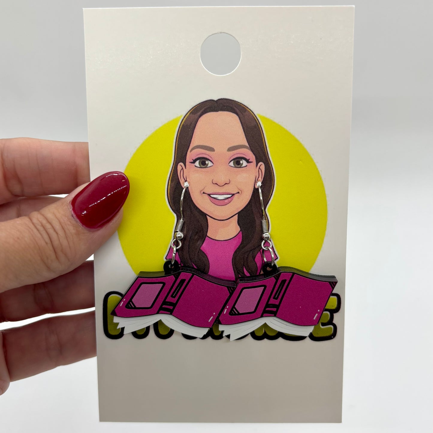 Books Earrings Reading Funny Cute Gift