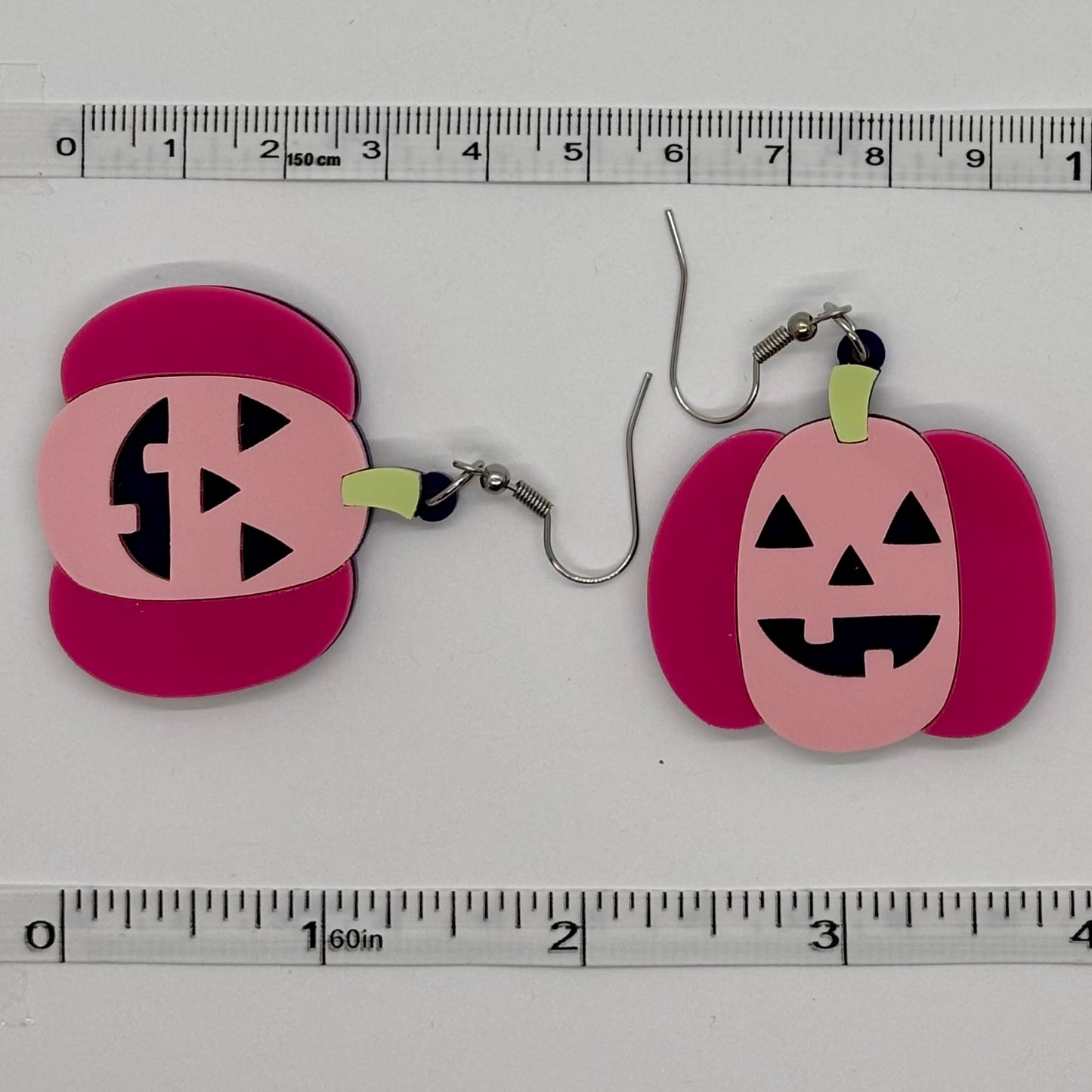 Pink Pumpkin Earrings Halloween Spooky Cute Gift