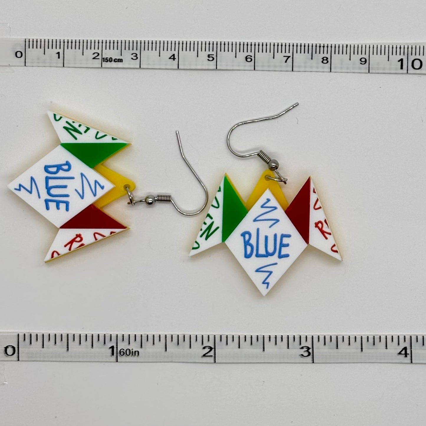 Cootie Catcher Fortune Teller Earrings Nostalgia Retro