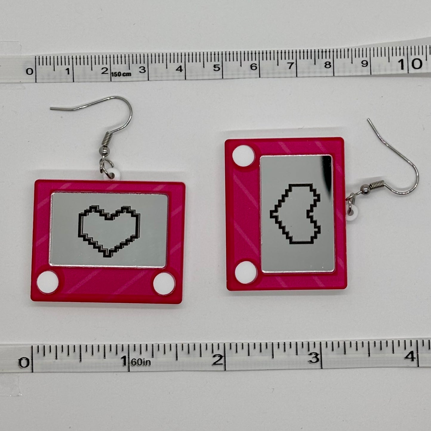 Etch A Sketch Earrings 90s Nostalgia Retro Cute Gift
