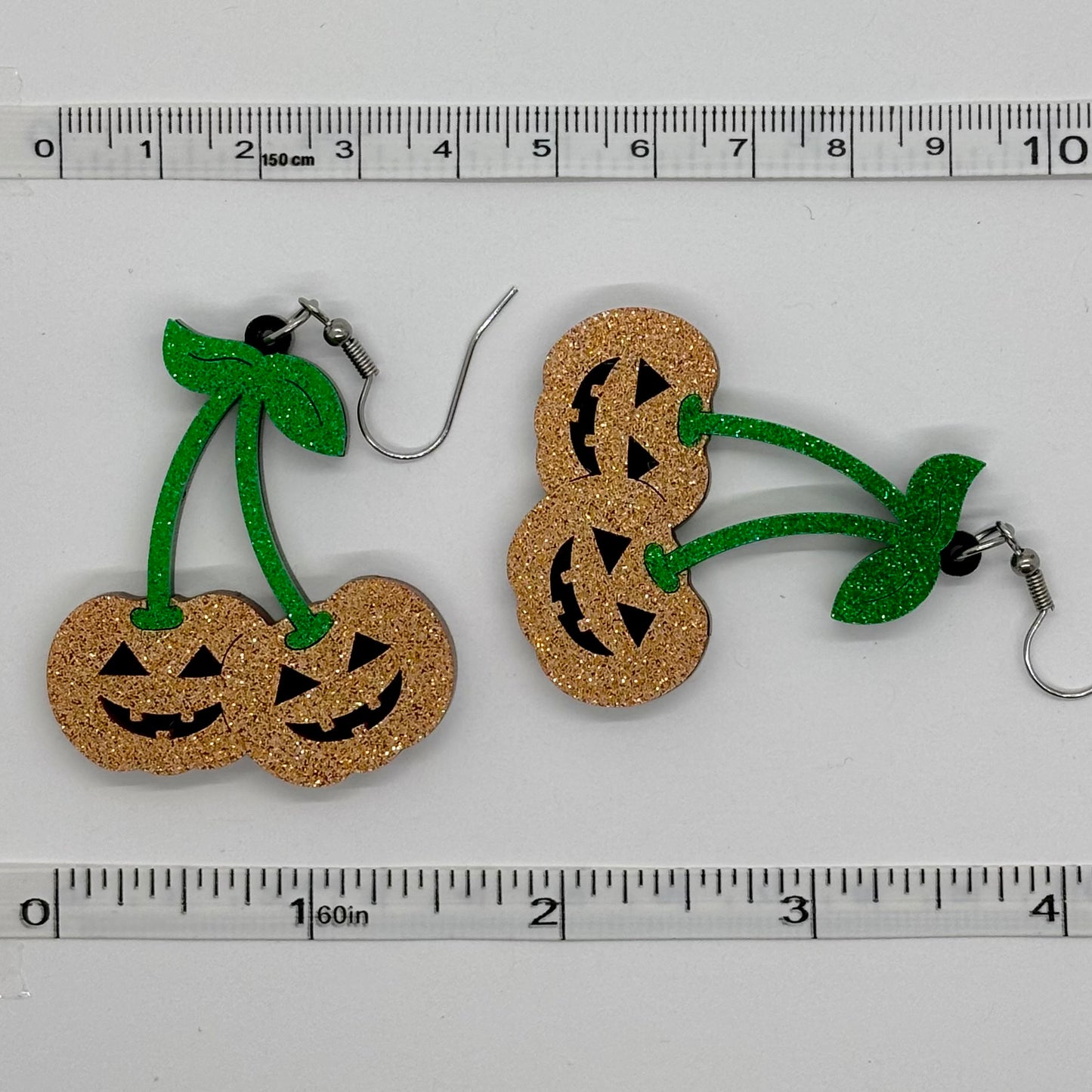 Cherry Pumpkin Earrings Halloween Spooky Gift