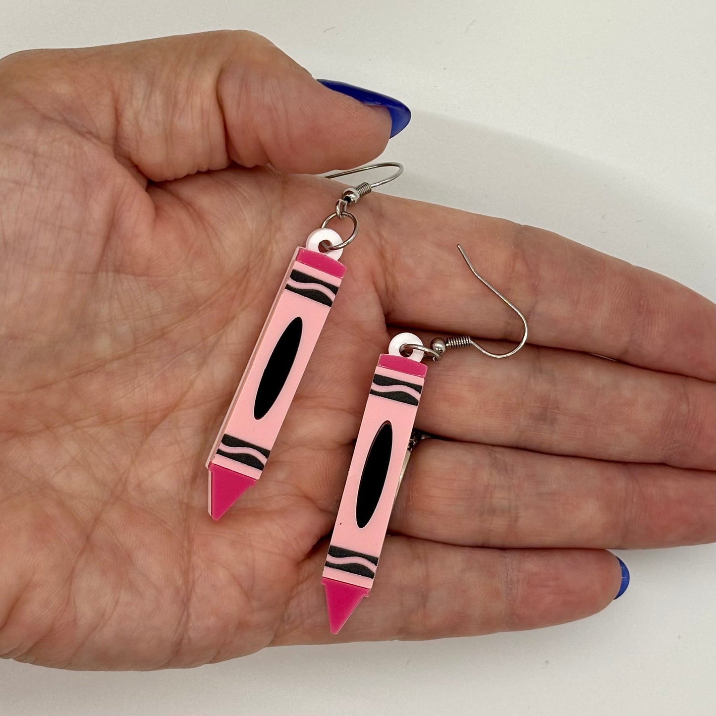 Crayon Earrings Funny Cute Gift