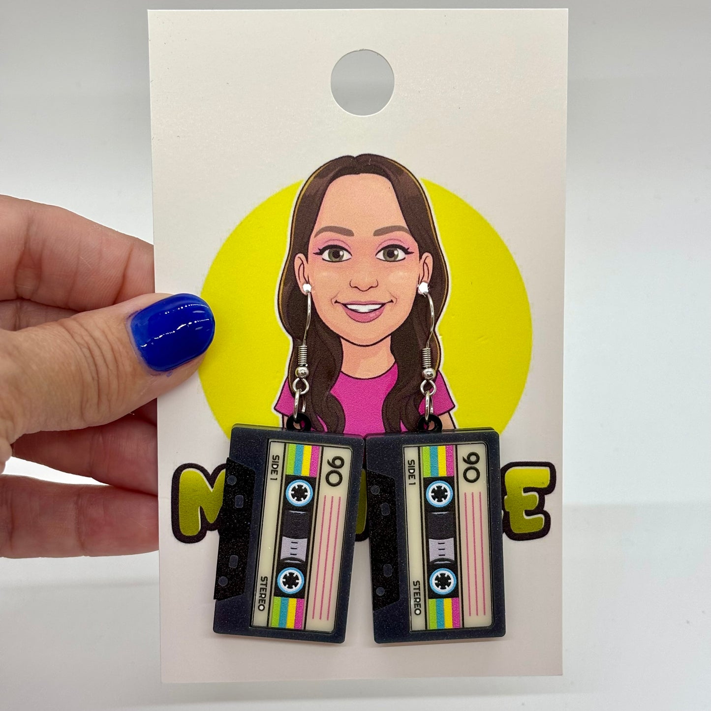 Classic Cassette Earrings 90s Nostalgia Retro Gift