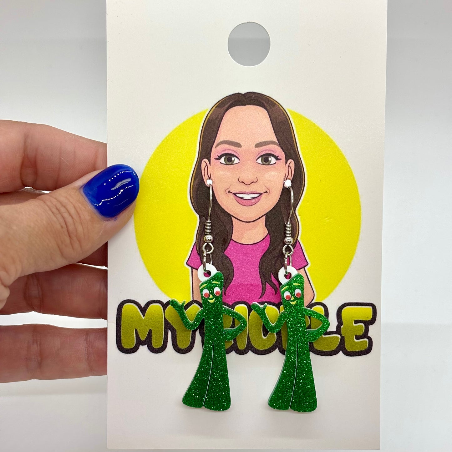 Gumby Earrings 90s Nostalgia Retro Gift