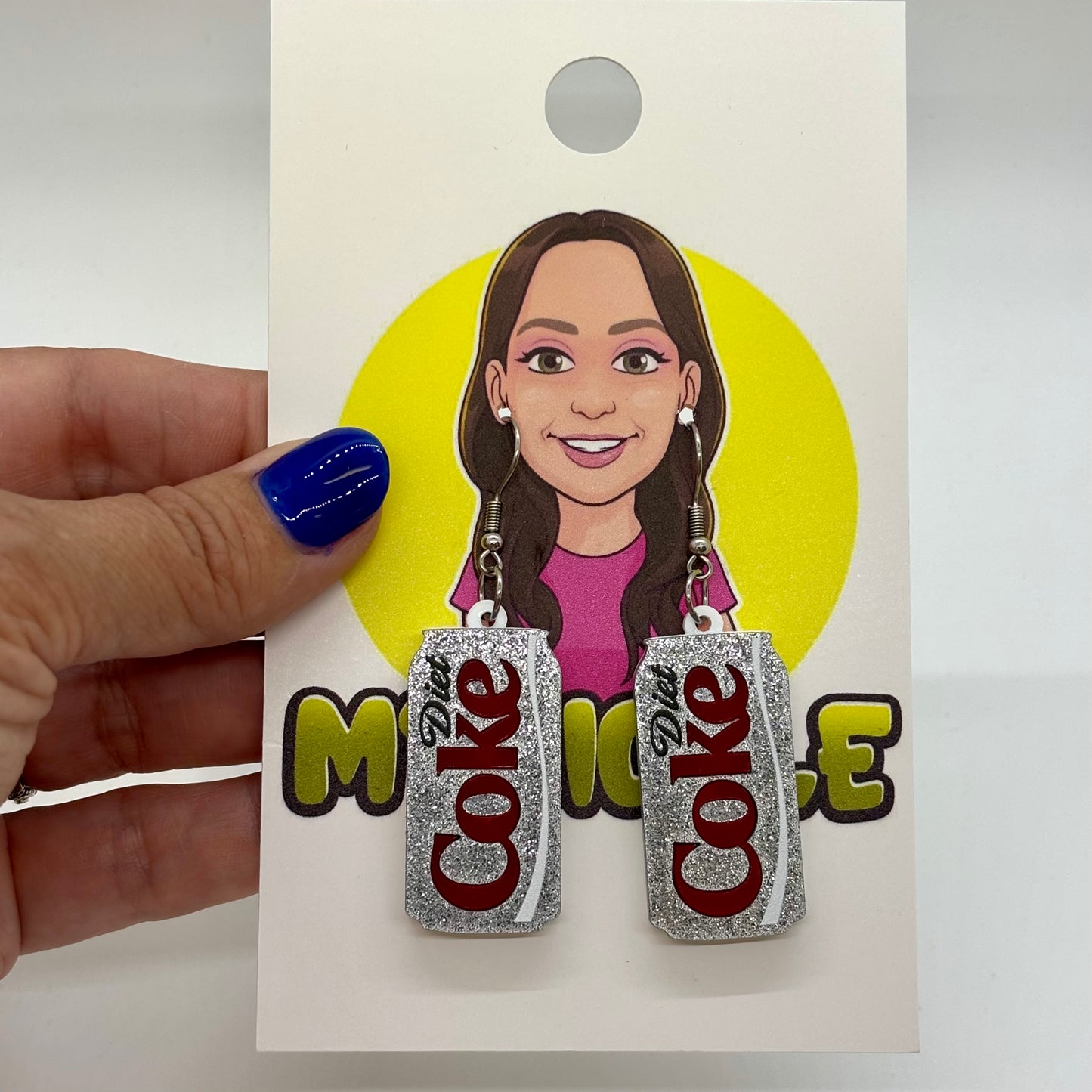 Diet Coke Earrings Food Fun Gift