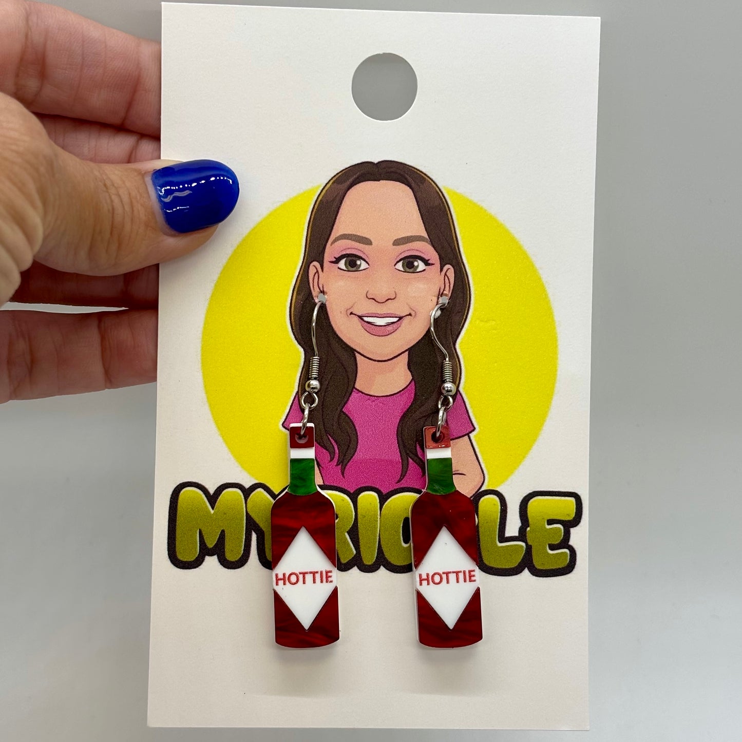 Hot Sauce Earrings Funny Gift