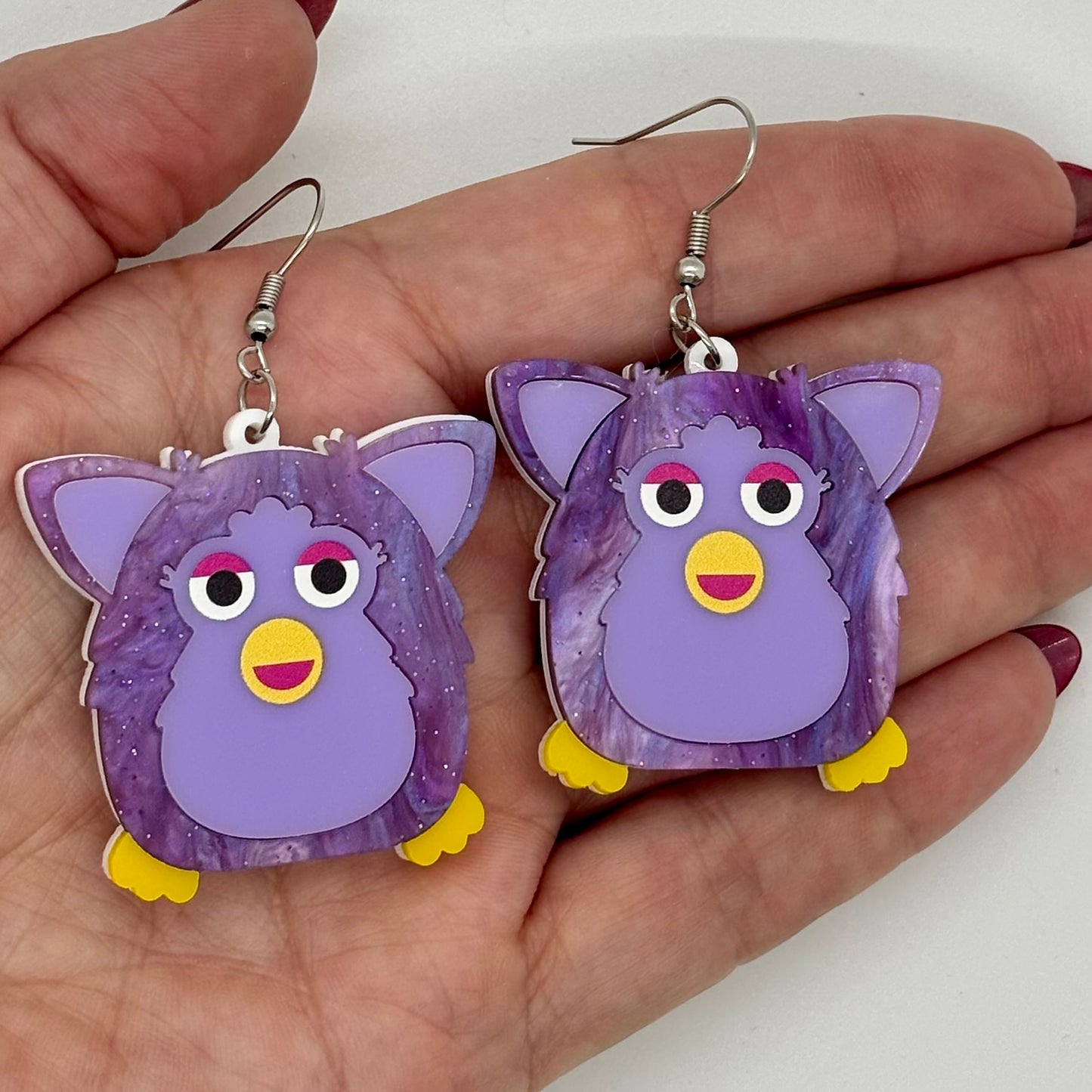 Furby Earrings 90s Nostalgia Retro Cute Gift
