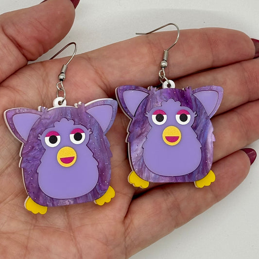 Furby Earrings 90s Nostalgia Retro Cute Gift