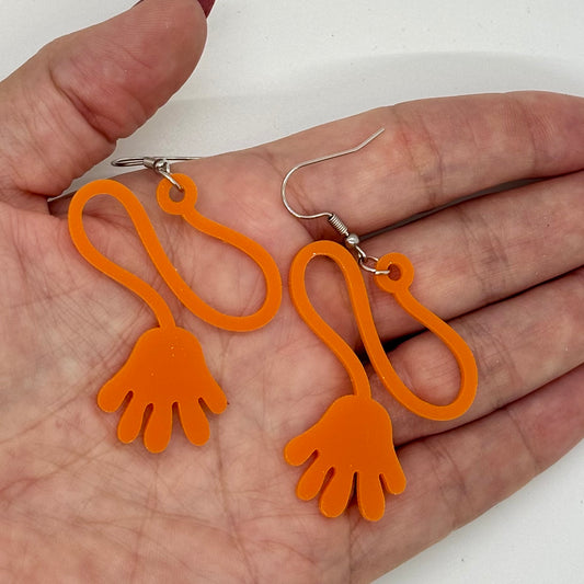 Sticky Hands Earrings 90s Nostalgia Retro Cute Gift