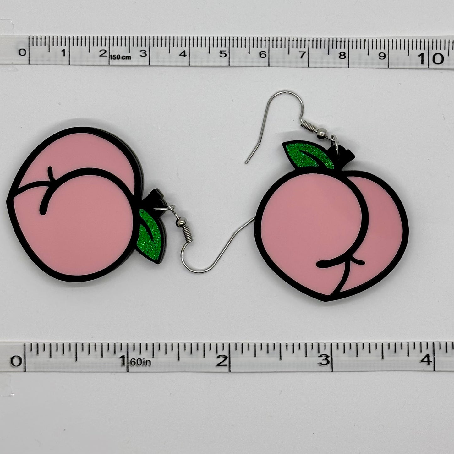 Peach Earrings Cute Funny Gift