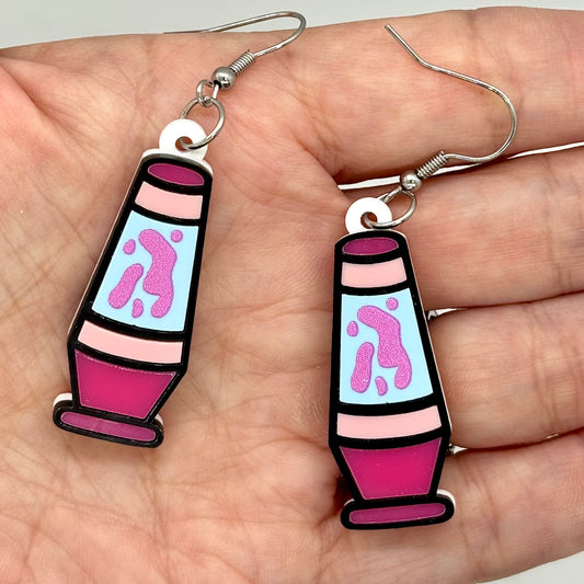 Lava Lamp Earrings 90’s Nostalgia Retro Gift