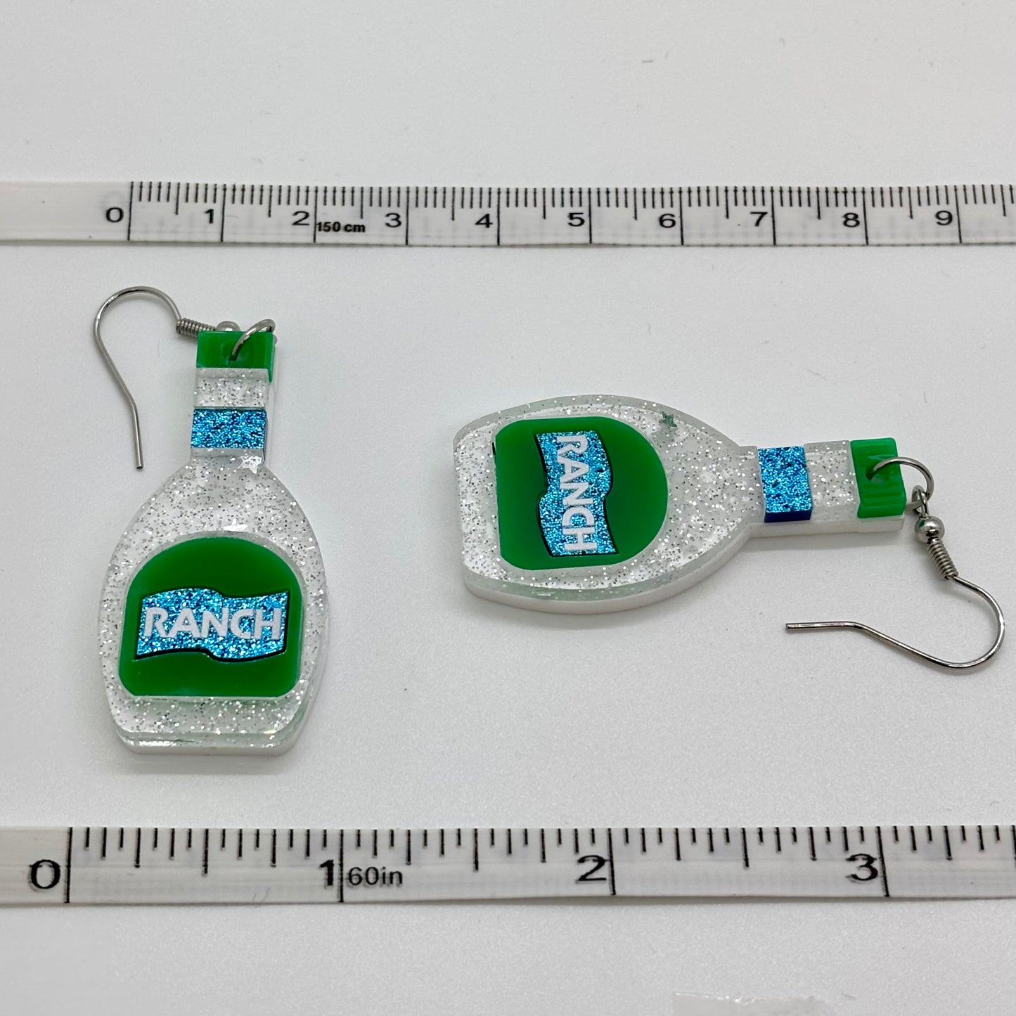 Ranch Bottle Earrings Food Funny Gift