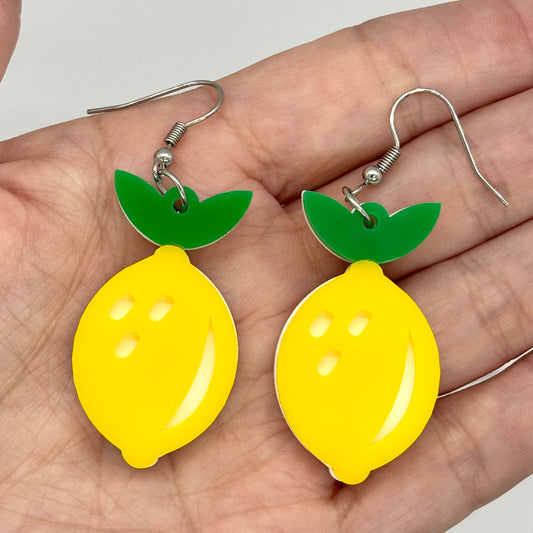 Lemon Earrings Food Fun Gift
