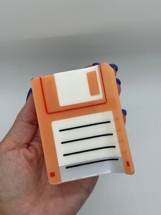 Floppy Disk Hair Claw Clip 90s Nostalgia Retro Gift