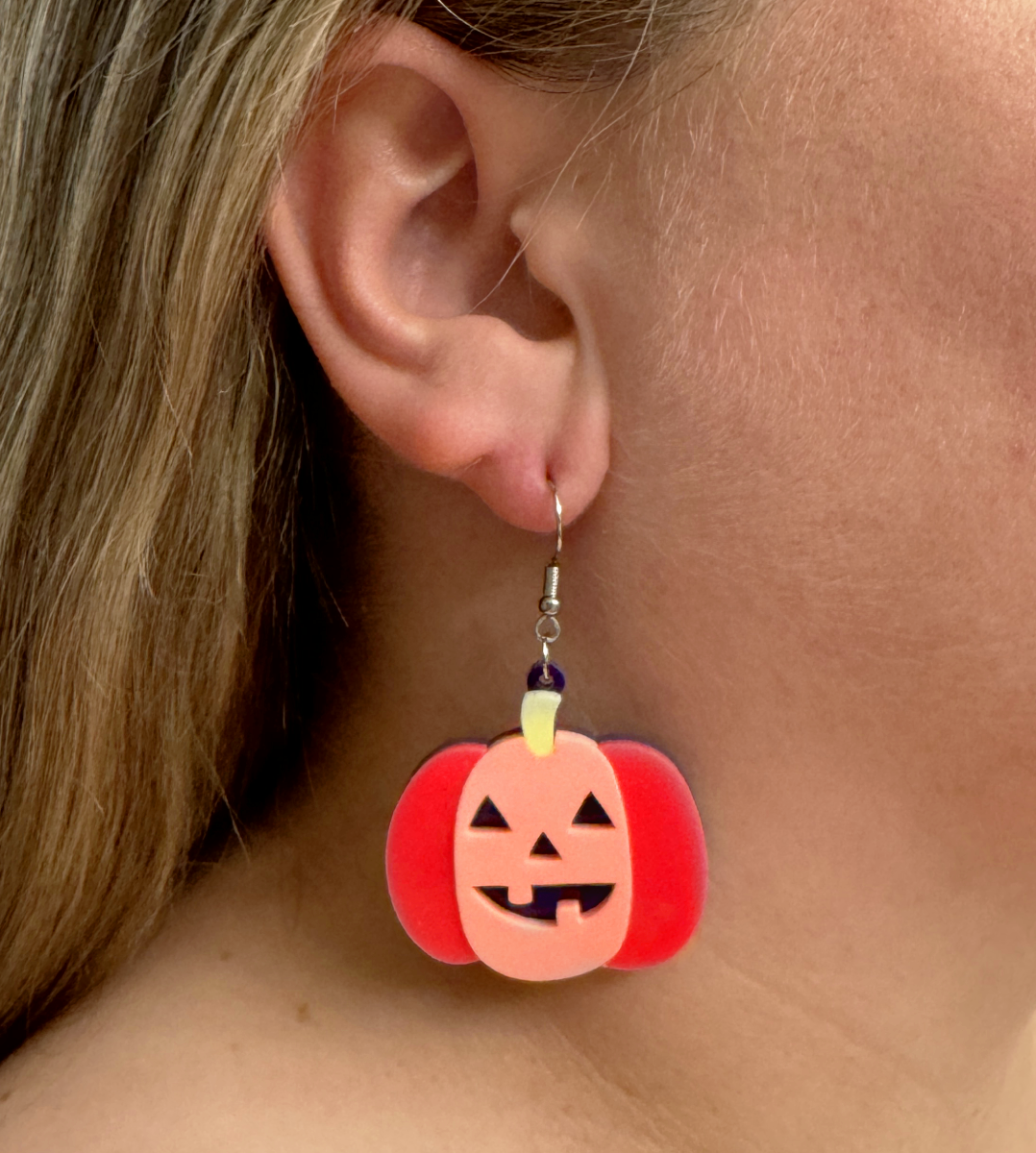 Pink Pumpkin Earrings