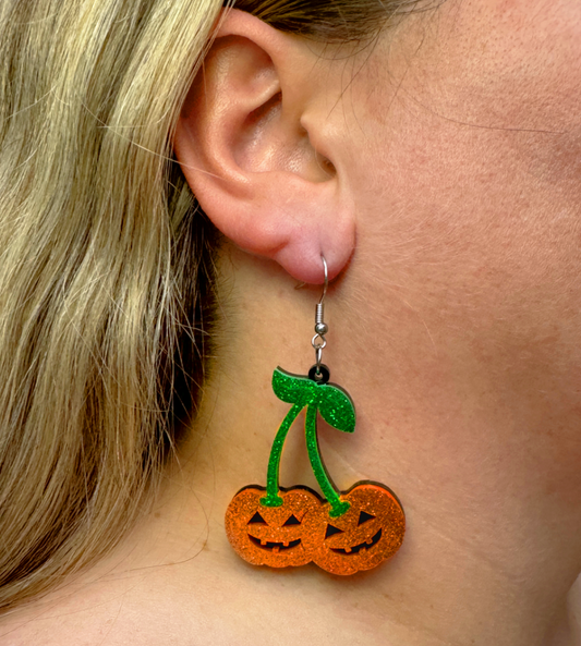 Cherry Pumpkin Earrings