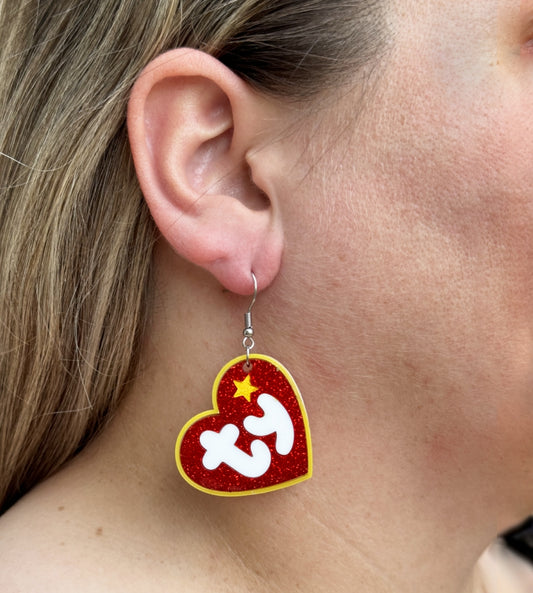 90's Bear Tag Earrings